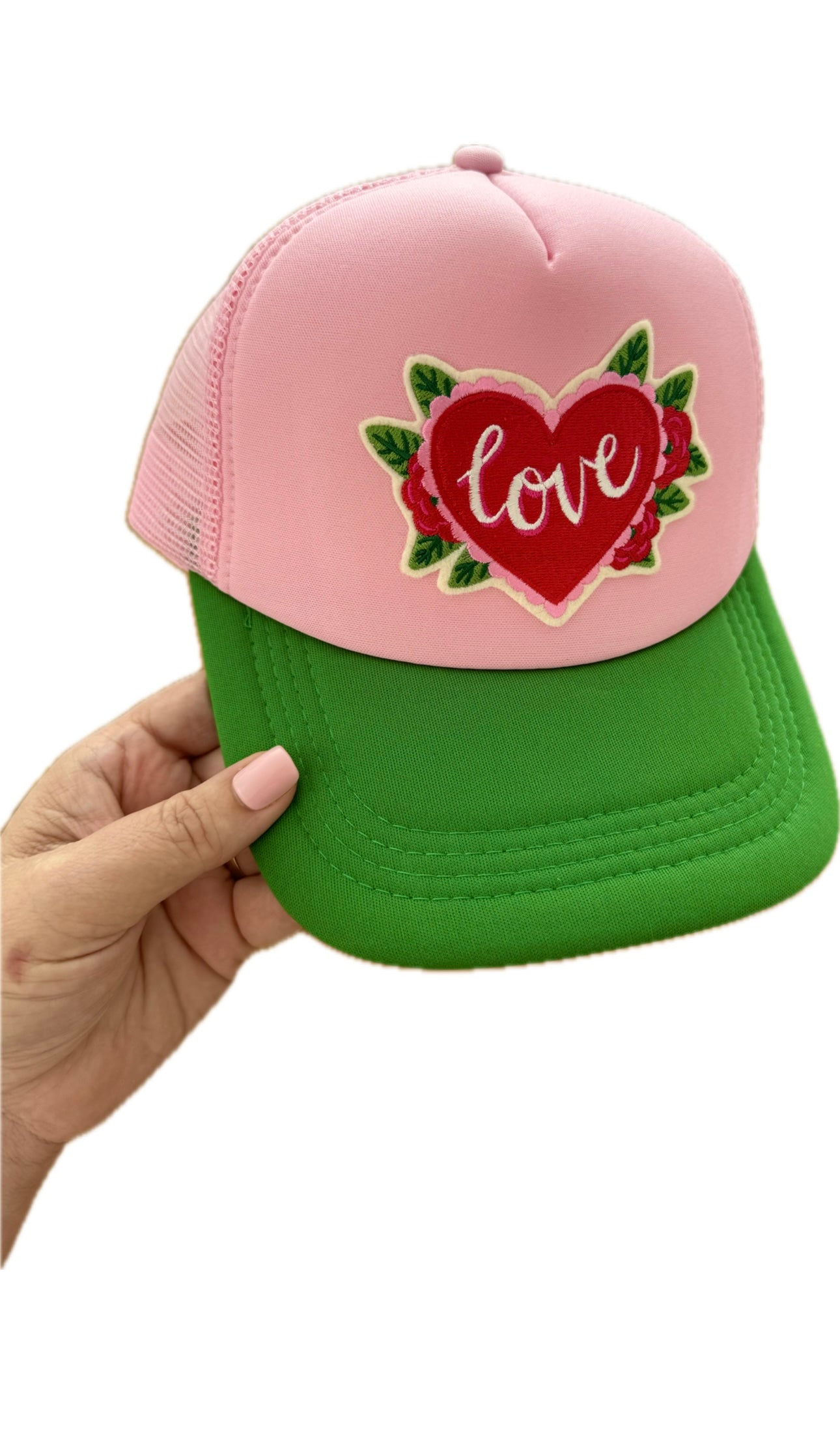 Embroidered Trucker Cap - Love
