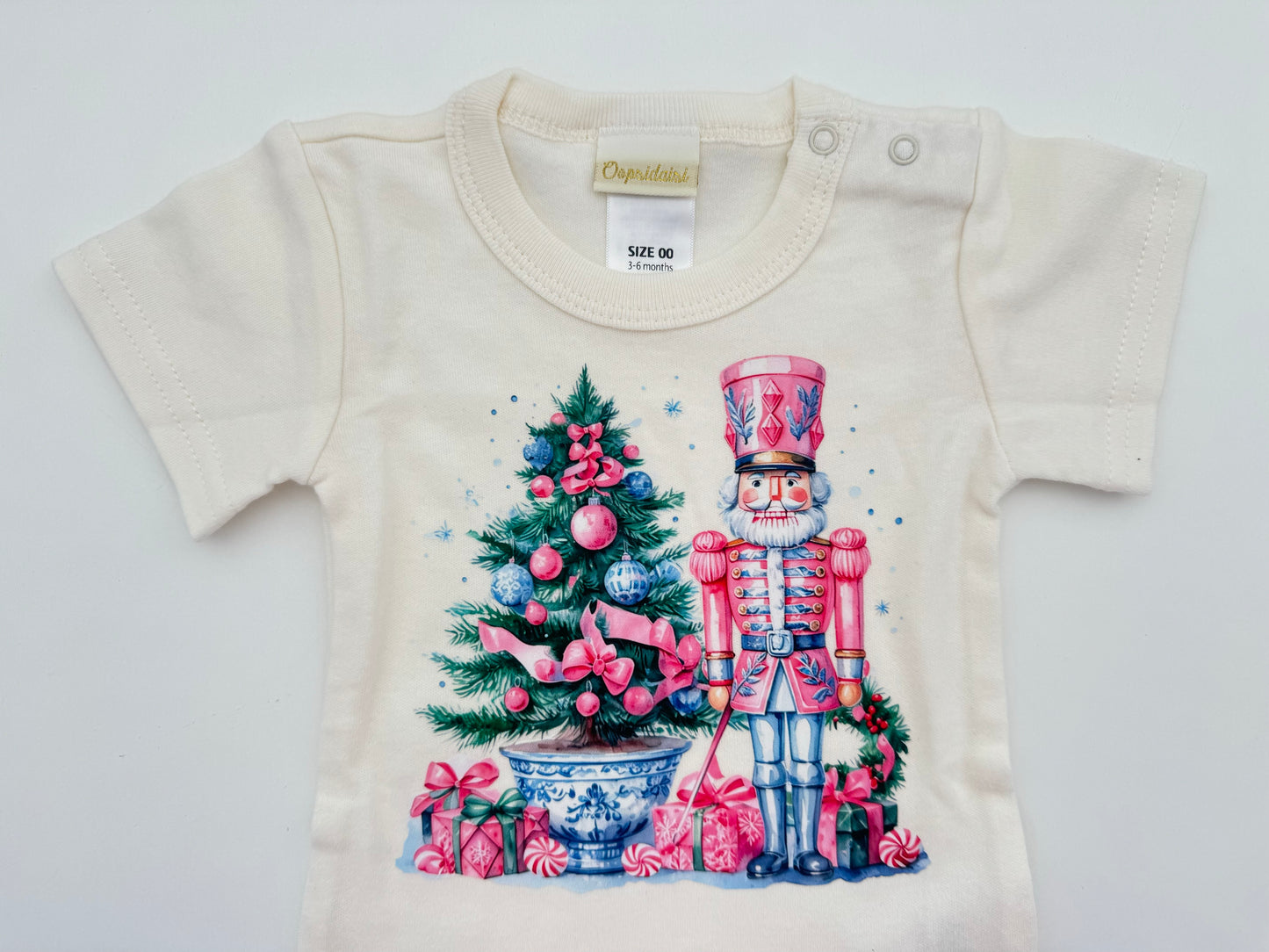 Retro Print Baby Bodysuit - Nutcracker