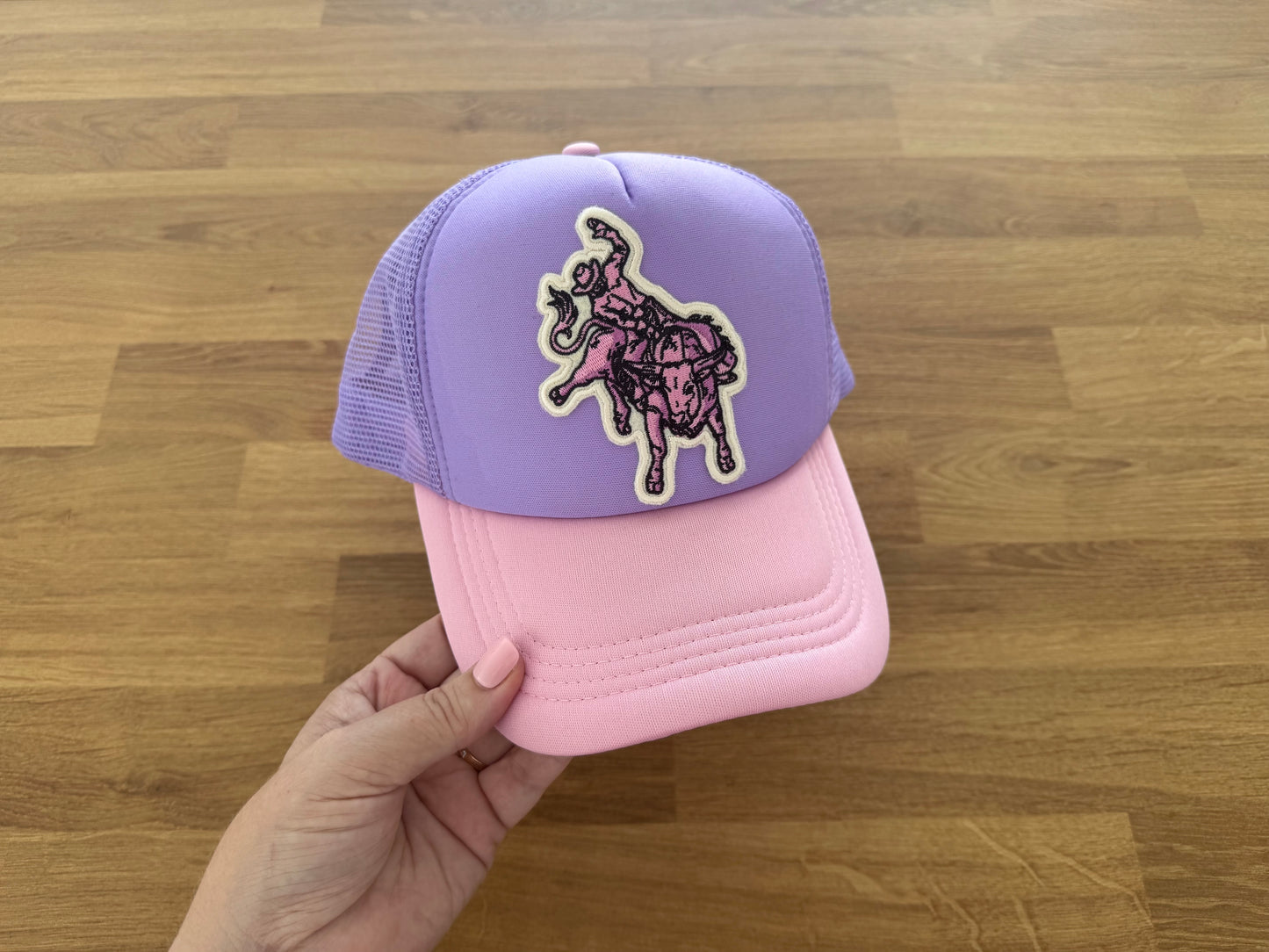 Embroidered Trucker Cap - Rodeo Bullrider Cowboy