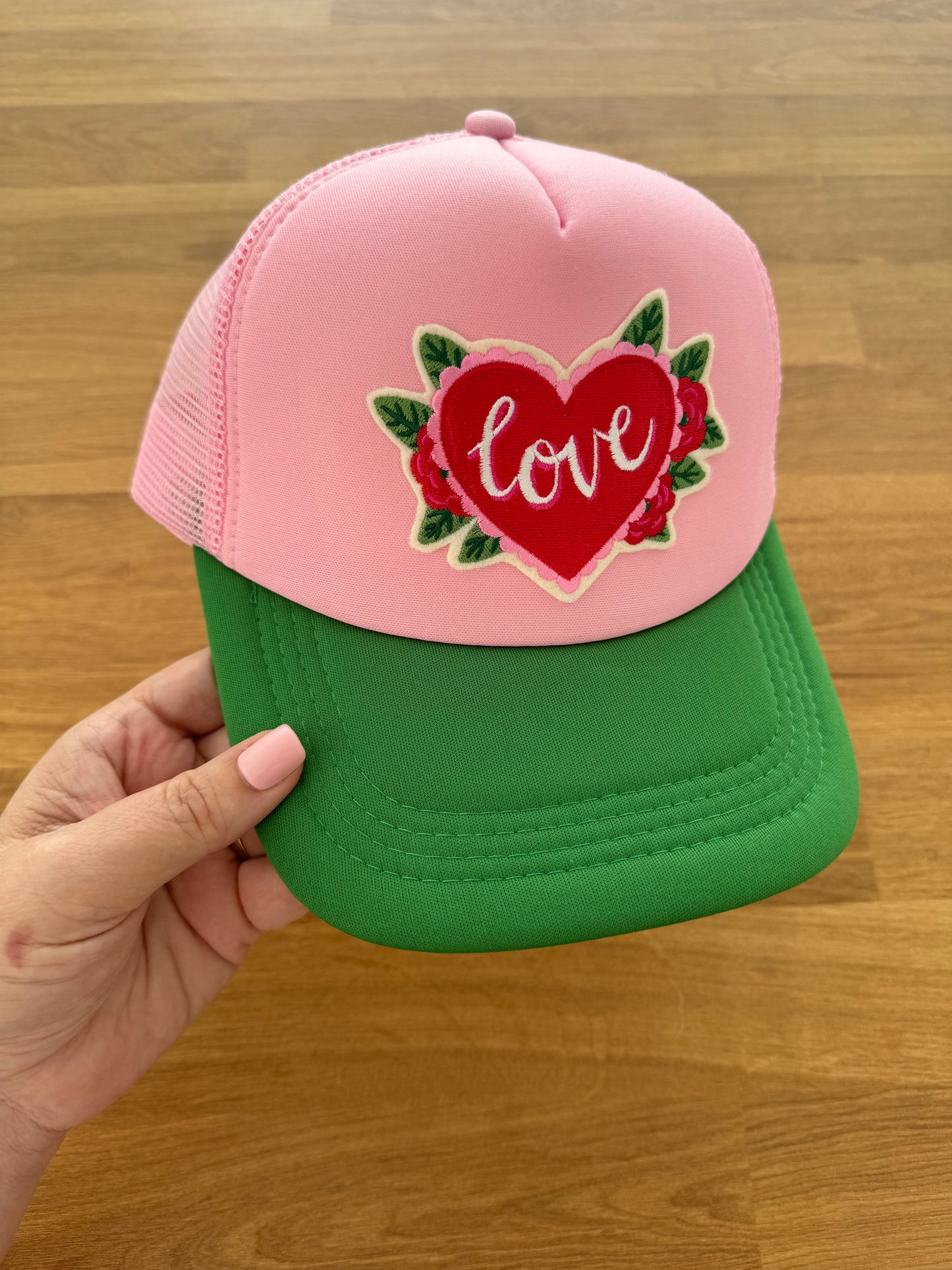 Embroidered Trucker Cap - Love