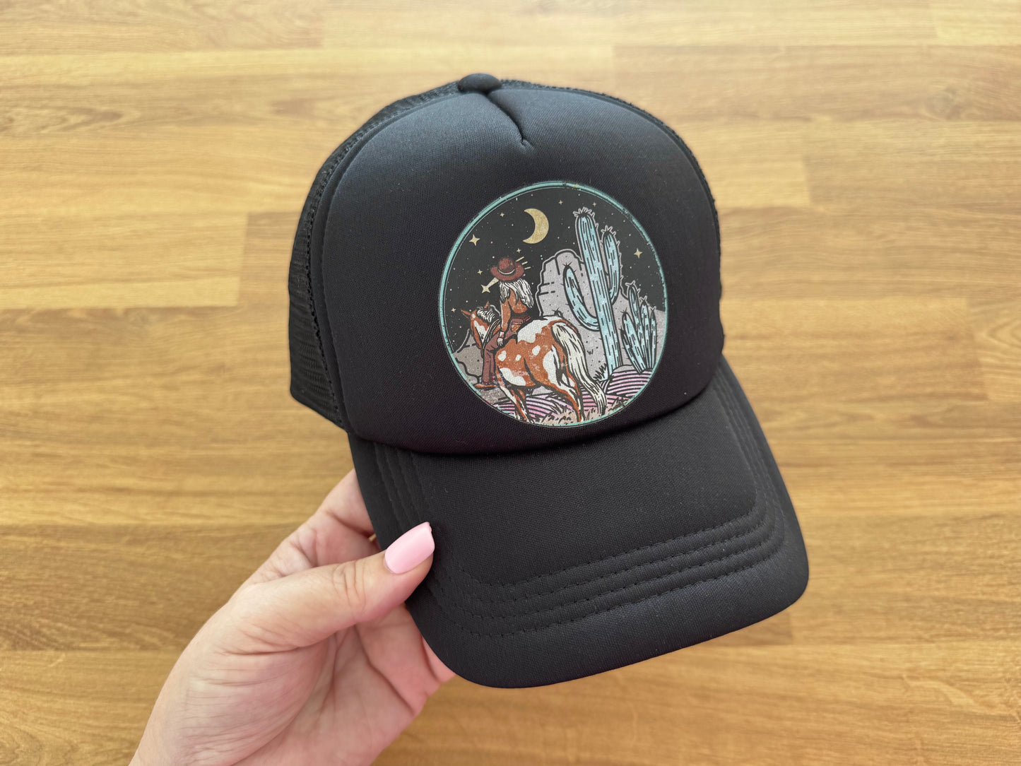 Printed Trucker Cap - Cosmic Cowgirl