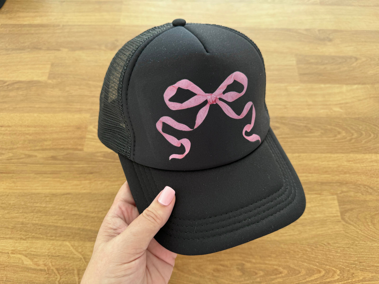 Printed Trucker Cap - RIBBON BOW