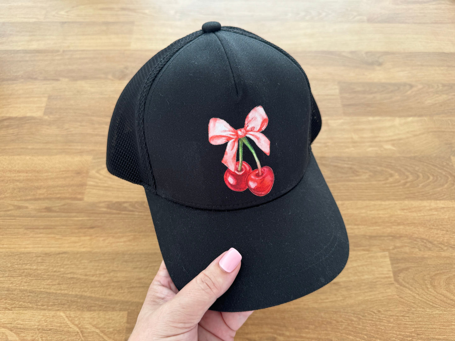 Printed Trucker Cap - CHERRY BOW