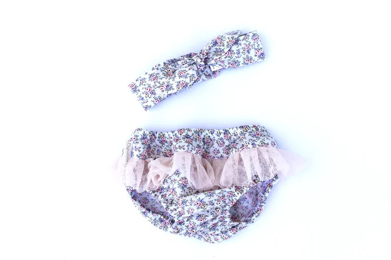 Bloomer and Top Knot Set - 0000