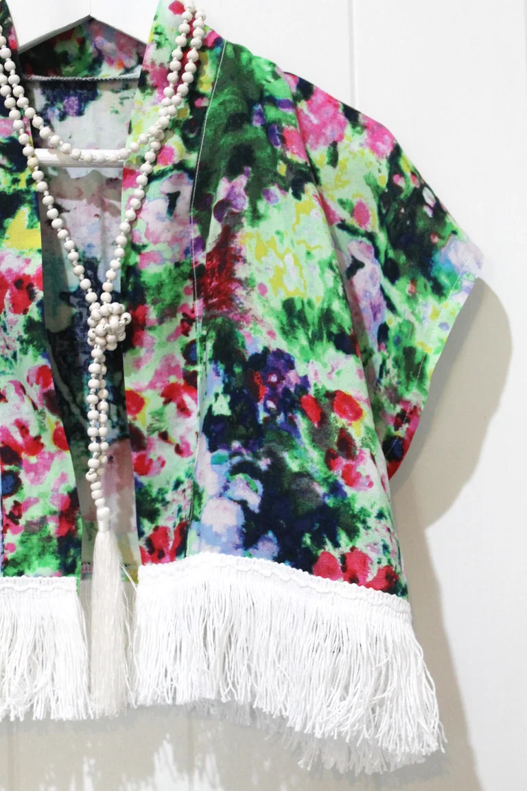 Monet Tassel Kimono - Size 4-6