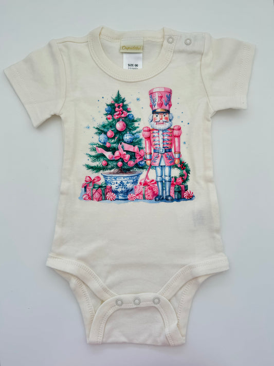 Retro Print Baby Bodysuit - Nutcracker