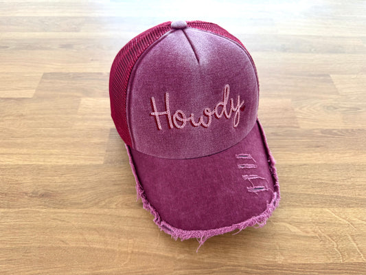 Embroidered Trucker Cap - CHAINSTITCH HOWDY Heart