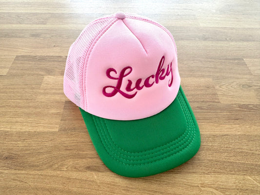 Embroidered Trucker Cap - LUCKY