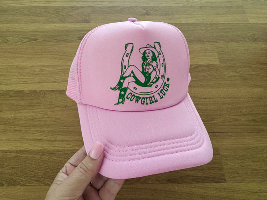 Printed Trucker Cap - Cowgirl Luck
