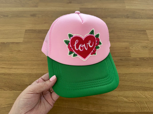 Embroidered Trucker Cap - Love