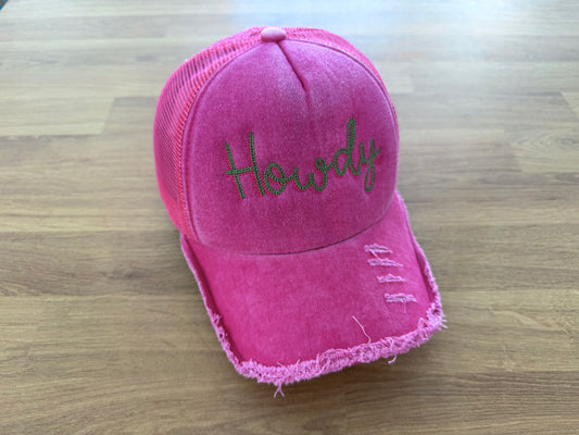 Embroidered Trucker Cap - CHAINSTITCH HOWDY Heart