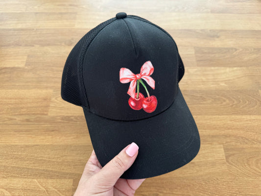 Printed Trucker Cap - CHERRY BOW