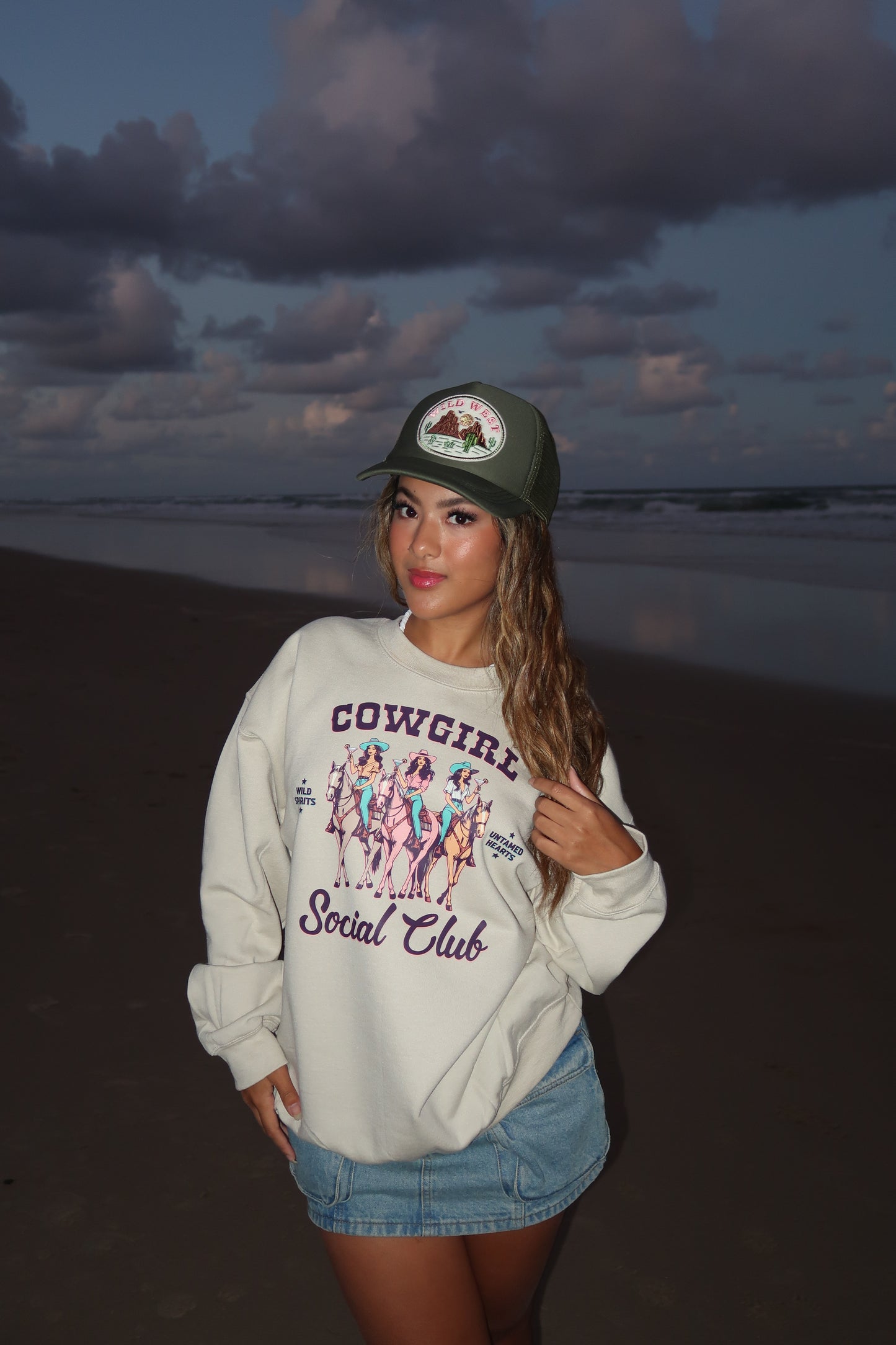 Embroidered Trucker Cap - WILD WEST
