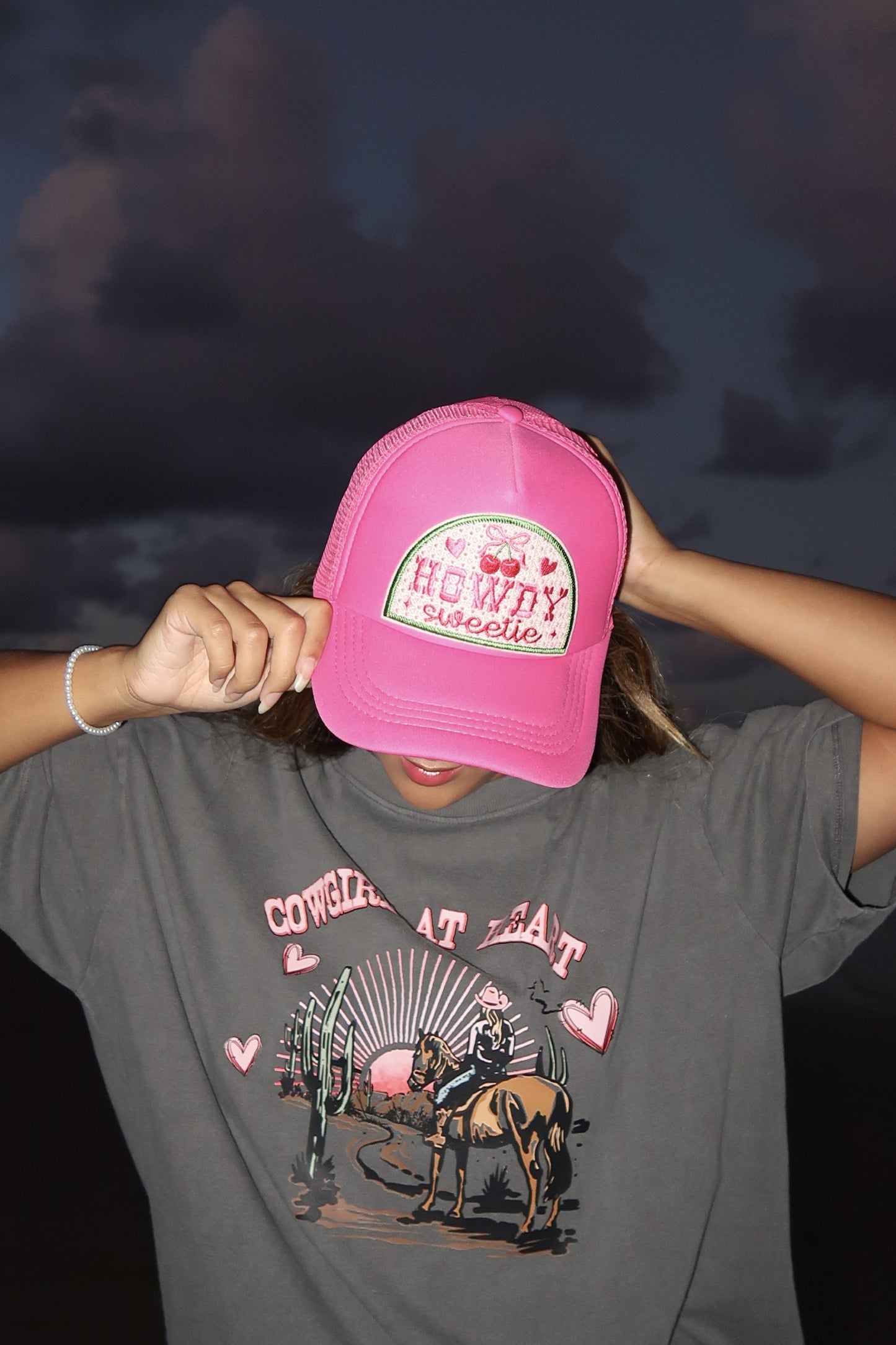 Embroidered Trucker Cap - HOWDY SWEETIE
